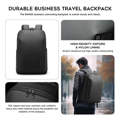 New Casual Multi-Pockets Big Capacity Daily 15.6Inch Laptop Light Waterproof for Business Trip Roomy Men Backpack with YKK