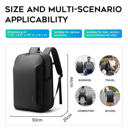 New Casual Multi-Pockets Big Capacity Daily 15.6Inch Laptop Light Waterproof for Business Trip Roomy Men Backpack with YKK